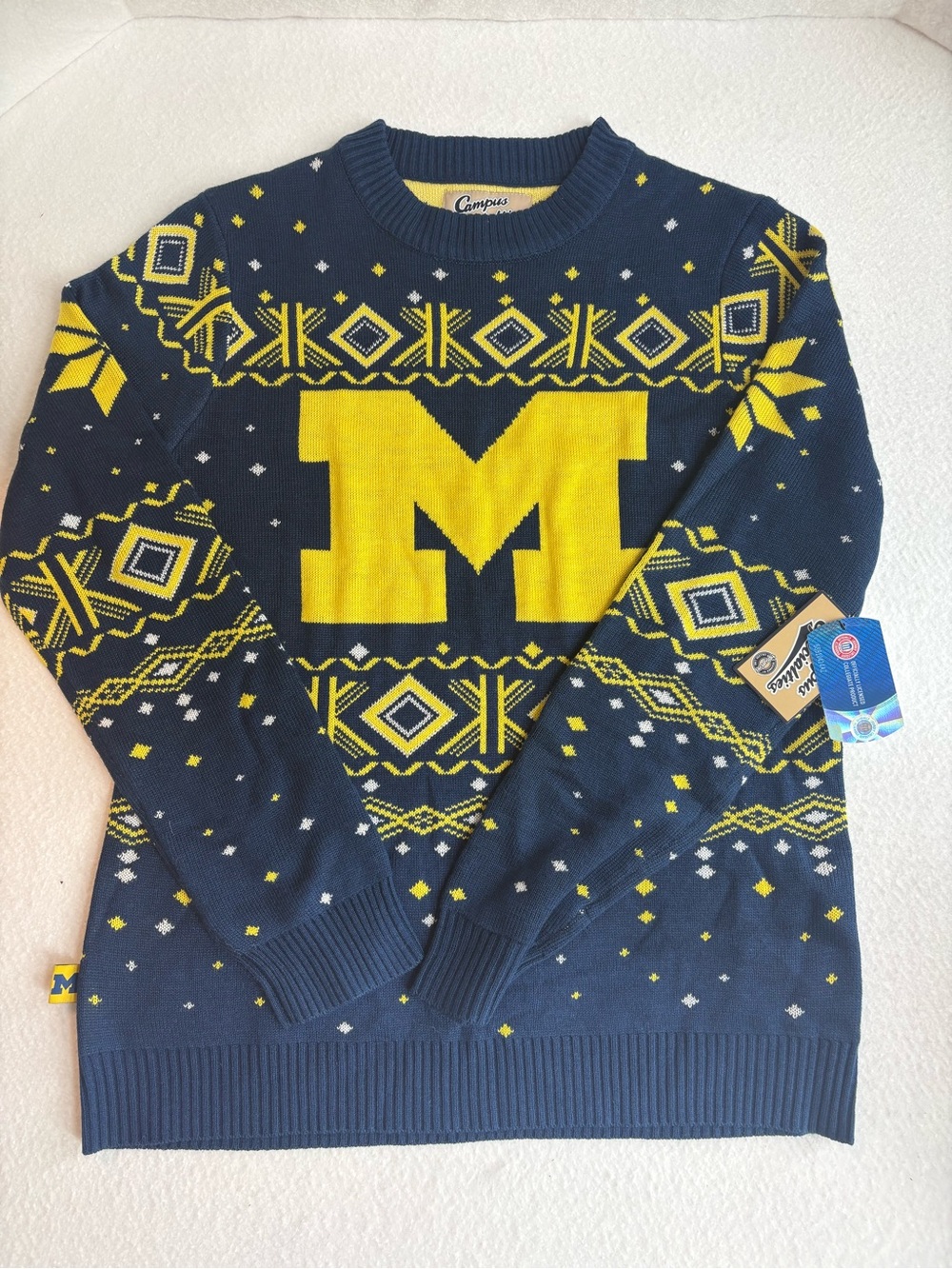 Tipsy Elves University of Michigan Christmas Crewneck Sweater